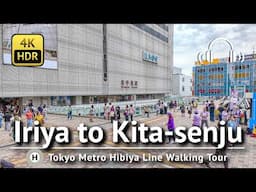 Hibiya Line Walking Tour – Series Finale: Iriya to Kita-senju [4K/HDR/Binaural]