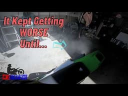 KDX220 Running SUPER Rich: Sputtering, Bogging [2 Stroke Carb Tuning]