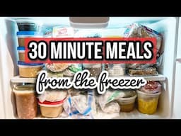 30 MINUTE MEALS FROM THE FREEZER | Freezer Cleanout Challenge