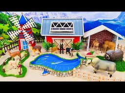 32 Minutes Satisfying with Build Mountain Farm with Barn for Buffalo, Yak, Camel | Cattle Farm