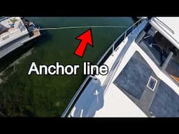 All these anchor lines, easy to get tangled up in
