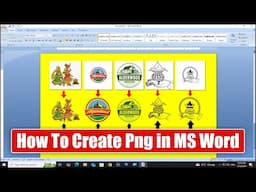 How to Create png in MS Word | how to remove logo clipart sticker background in MS Word in Hindi