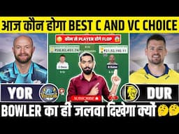 YOR vs DUR Dream11, YOR vs DUR Dream11 Prediction, Yorkshire vs Durham T20 Blast Dream11 Prediction
