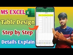 Ms excel tablet design in mobile | Ms excel me data sheet kaise banaye | Ms Excel in mobile |