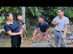 Xabi and the single mother are happy to receive help from their friend mako. ly tu tay