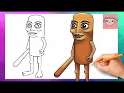 How To Draw Tung Tung Tung Sahur | Brainrot Animal | Easy Drawing Tutorial