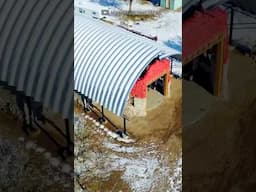 Insane Snow Load on Shop! ￼#shopbuild #build #snow #funny #comedy #hilarious #work