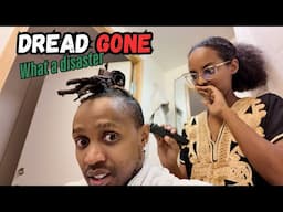 Teaching my Habesha girl how to cut my afro hair gone wrong 😑