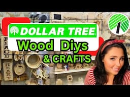 STUNNING DOLLAR TREE WOOD DIYS- EASY crafts and decor