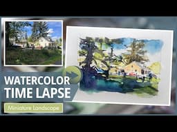 Watercolor Mini Time Lapse - Neighborhood House
