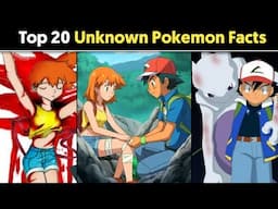Top 20 Unknown Pokemon Facts|20 Interesting Pokemon Facts|20 Secret Facts About Pokémon|Hindi|