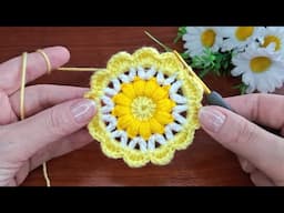 Easy Crochet Knitting Pattern🌸#crochet #knitting #diy #handmade #flower #keşfet