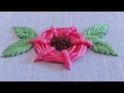 Hand Embroidery Flower Pattern/ spider Web flower embroidery design