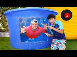 Jason plays the Dunk Tank Family Challenge