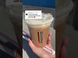 Trying the Dutch Bros cocomo latte with banana soft top! #dutchbros #icedlatte #bananacoldfoam