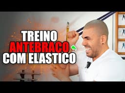 Treino de antebraço com elastico