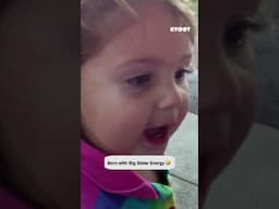 Feels like Dad taught her that last word!  👀 #kids #siblings #parenting #family #shorts