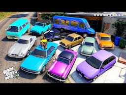 GTA 5 - Stealing CLASSIC Luxury Car's with Franklin! (Real Life Cars #302)