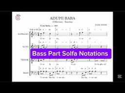 D4 - Adupe Baba by Jude Nnam Tonic Solfa (Bass Part)