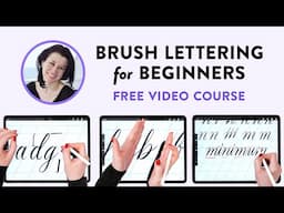 Brush Lettering for Beginners ✨ Free 90-Minute Course! ✨ Learn iPad Calligraphy with Procreate