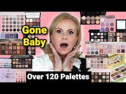 Massive EYESHADOW PALETTE Collection Declutter!