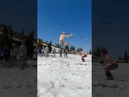 SKIING A POND SKIM IN JUNE!   #backcountryskiing