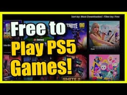Where to find "Free to Play" Games Section on PS5 Store (Easy Method)