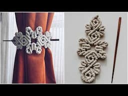 DIY: MACRAME CURTAIN TIEBACKS / PINBROOCH