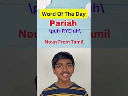 Word of the Day | Pariah #learnanewwordtoday
