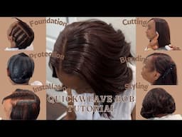 The Ultimate Quickweave Bob Tutorial | Step by Step Process