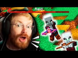 I got RAIDED in Minecraft Hardcore!!! (VOD)