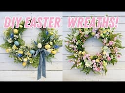 Let’s make 2 HIGH END Easter egg wreaths for spring! 🌿🌷