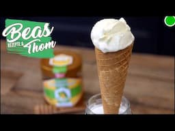 Honigeis Rezept 🍦 mit aromatisierter Sahne – Eis selber machen