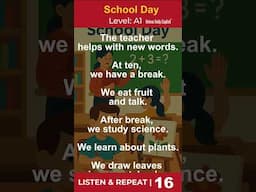 English Listening: School Day #english listening #englishspeaking