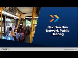 Next Gen Bus Network Public Hearing