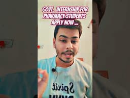 Govt. Internship Opportunity - Apply Now 📌 at India Pharmacopoeia Commission #internship #pharmacy