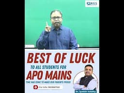 Best of Luck To All Students For Rajasthan APO Mains - JKILS
