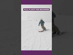Introducing the pole plant for beginners learning parallel skiing #ski #skitips #skischool