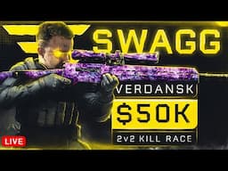 🔴 LIVE - $50,000 WARZONE VERDANSK KILL RACE TOURNAMENT! (2v2)