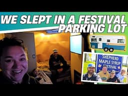 1st Night in Our Renovated Vintage Camper -  Boondocking Off-Grid in a Parking Lot!