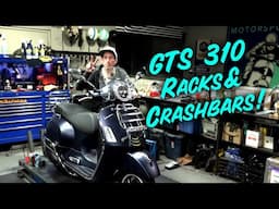 Install Original Front & Rear Folding Racks and Rear Crash Bars on the Vespa GTS 310