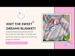 Beginner easy Knitting Blanket Video Tutorial - watch and learn to knit a blanket!