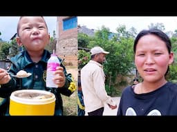 village child school time || life in rural Nepal || @Ritarojan