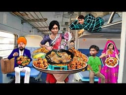 Lalchi Pakodi Wali Street Food in Train Crispy Onion Pakoda Hindi Kahani Moral Stories Comedy Video