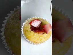Make Delicious Strawberry Shortcake Piñata Cupcakes Easily LINK IN DESCRIPTION #recipe #shorts
