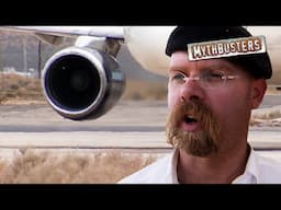Can a Jet Engine Launch a Taxi Into the Air? | MythBusters