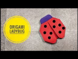 Origami Ladybug | Origami insects | Origami tutorial | Paper craft