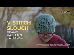 Crochet V-Stitch Beanie Pattern Tutorial