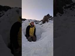 Overnight in a Snow Shelter at 9,000 feet in the mountains