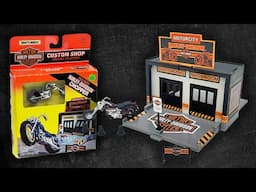 UNBOXING: 1993 Matchbox Harley-Davidson Motorcycles Custom Shop Travel Playset (Retro Review)